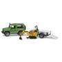 Bruder - Masina De Teren Land Rover Defender Cu Remorca Si Micro Excavator Jcb Cu Muncitor Bruder - 6